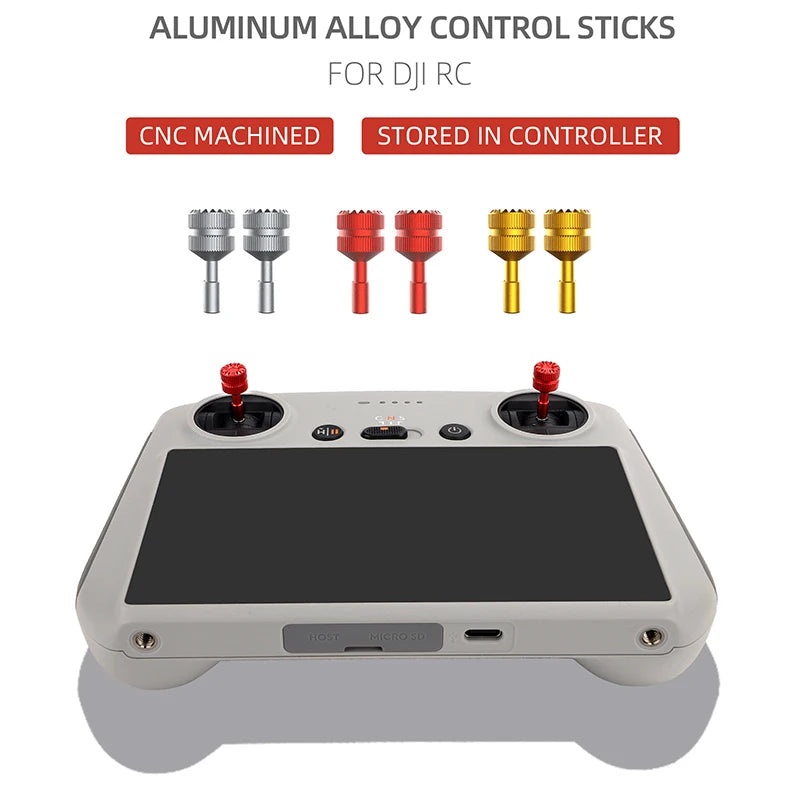 ALUMINUM ALLOY CONTROL STICKS FOR DJI RC CNC