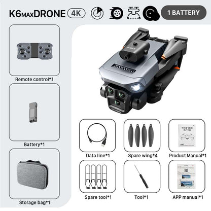 K6 Max Drone, K6MAXDRONE 4K 8 BATTERY Remote