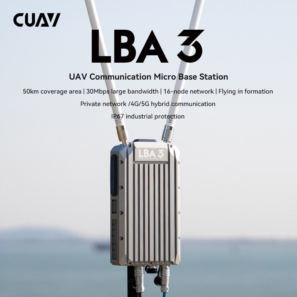 CUAV LBA 3 UAV Communication Micro Base Station 50km coverage area 30Mbps large
