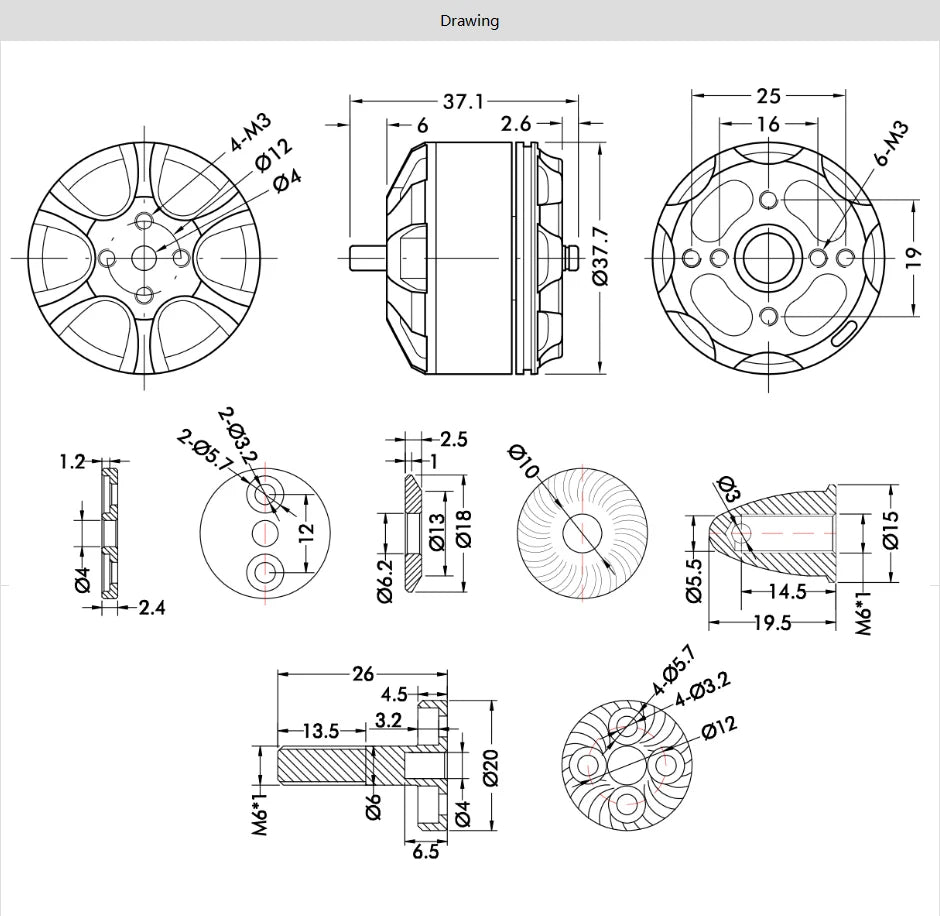 T-motor MN3110 KV470 KV700 KV780 Brushless