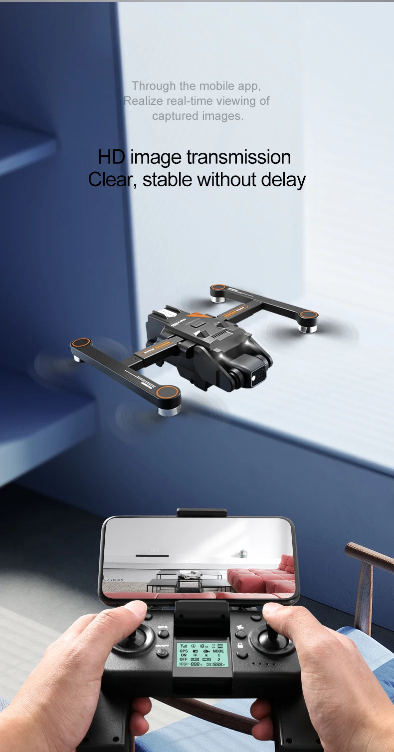 RG700 Pro Drone, View and capture high-definition images in real-time with no delays or instability.