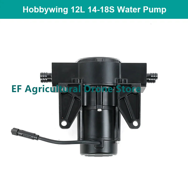 Hobbywing 12L Brushless Water Pump, Brushless water pump for agricultural and drone use, suitable for 14-18S applications.