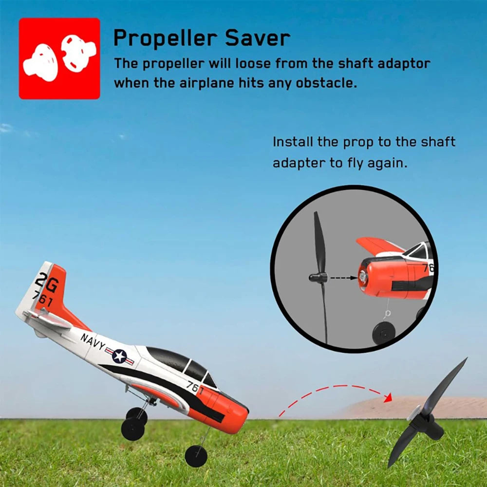 2/4PCs 5.2inch Propeller, Propeller Saver The propeller will loose from the shaft adapter when the airplane hits any