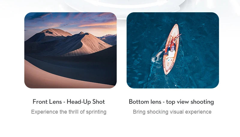 XYRC K80 PRO MAX GPS Drone - 4K Professional 8K Dual HD Camera Laser Obstacle Avoidance Brushless Folding Quadcopter RC Helicopter 33 XYRC K80 PRO MAX GPS Drone, front lens head-up shot bottom lens - top view shooting experience