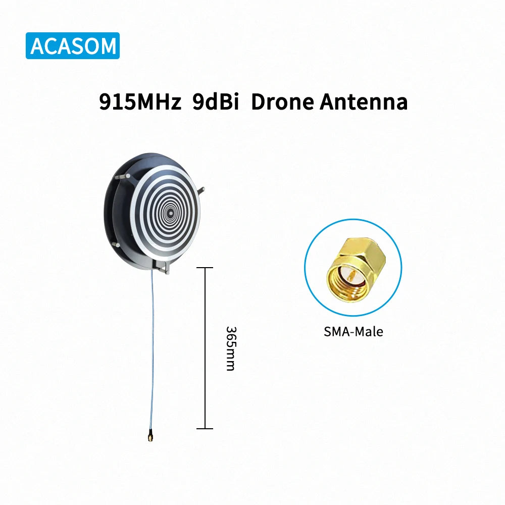900MHz 915MHz 50W High Gain Antenna SMA Male Antenna Drone Direction Antenna 12 ACASOM 915MHz 9dBi Drone Antenna SMA-
