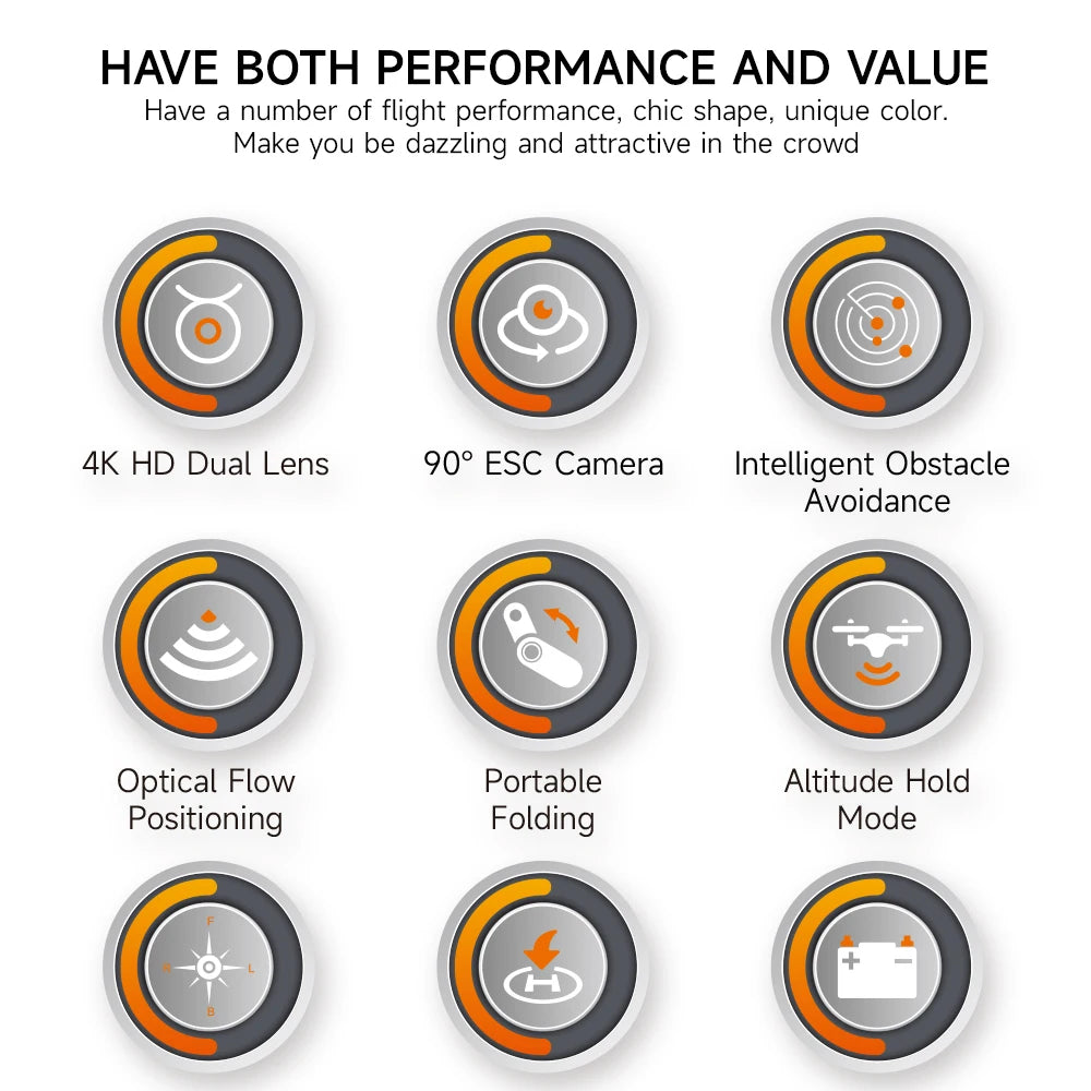 QJ F184 Drone - 4K Dual Camera WiFi FPV One Button Obstacle Avoidance Smart Follow 360° Quadcopter RC Helicopter Toy Gifts 13 QJ F184 Drone, 4k hd dual lens 90 esc camera intelligent obstacle avoid