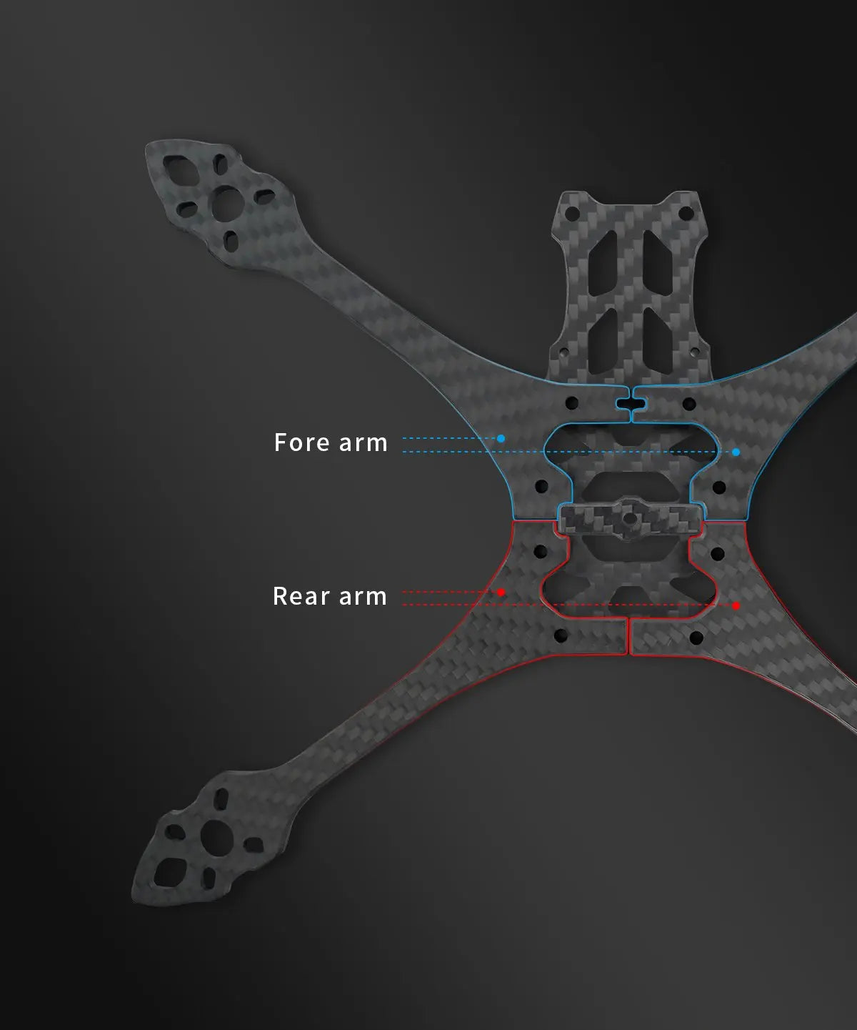 GEP-MK5D O3 MK5X to MK5D Conve DeadCat Frame, we also specially designed TPU soft printing parts for the O3 VTX module .