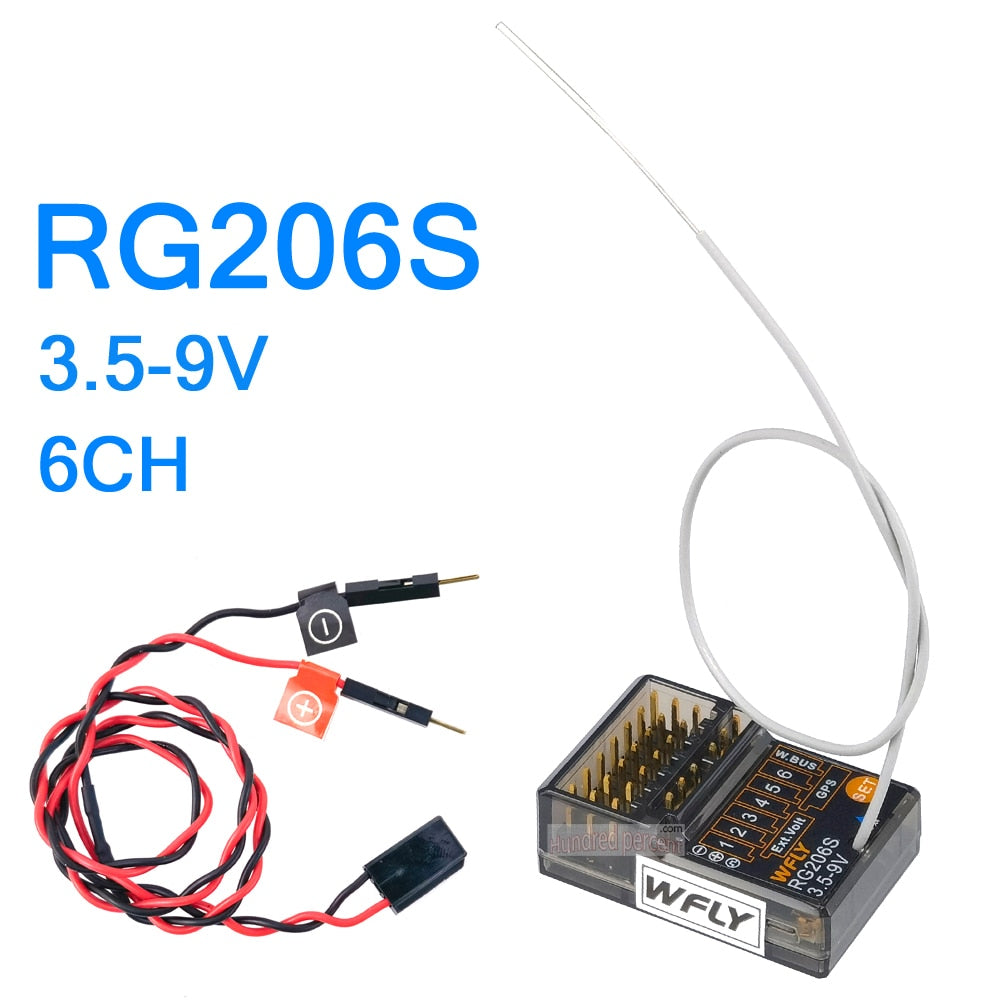 WFLY RC RG209S RG206S Receiver -Small RX RC 9CH PWM For 6CH X9 Transmitter RC Radio SG01 GPS Module RC Car Boats Tanks Robot