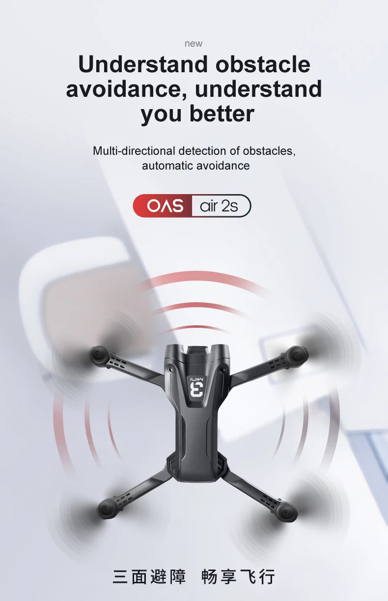 QJ New MINI4 Drone, new understand obstacle avoidance, understand you better multi-directional detection of