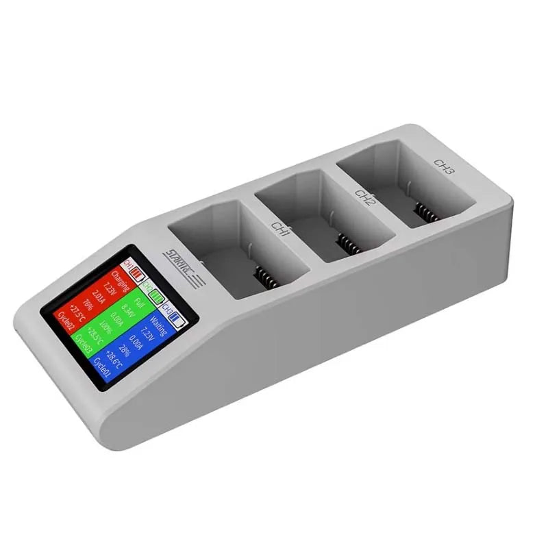 StartRC Charging Hub with Digital Display for DJI Mini 4 Pro/Mini 3 Pro/Mini 3 – 3‑Way PD Fast Charge, Sequential Battery Manager