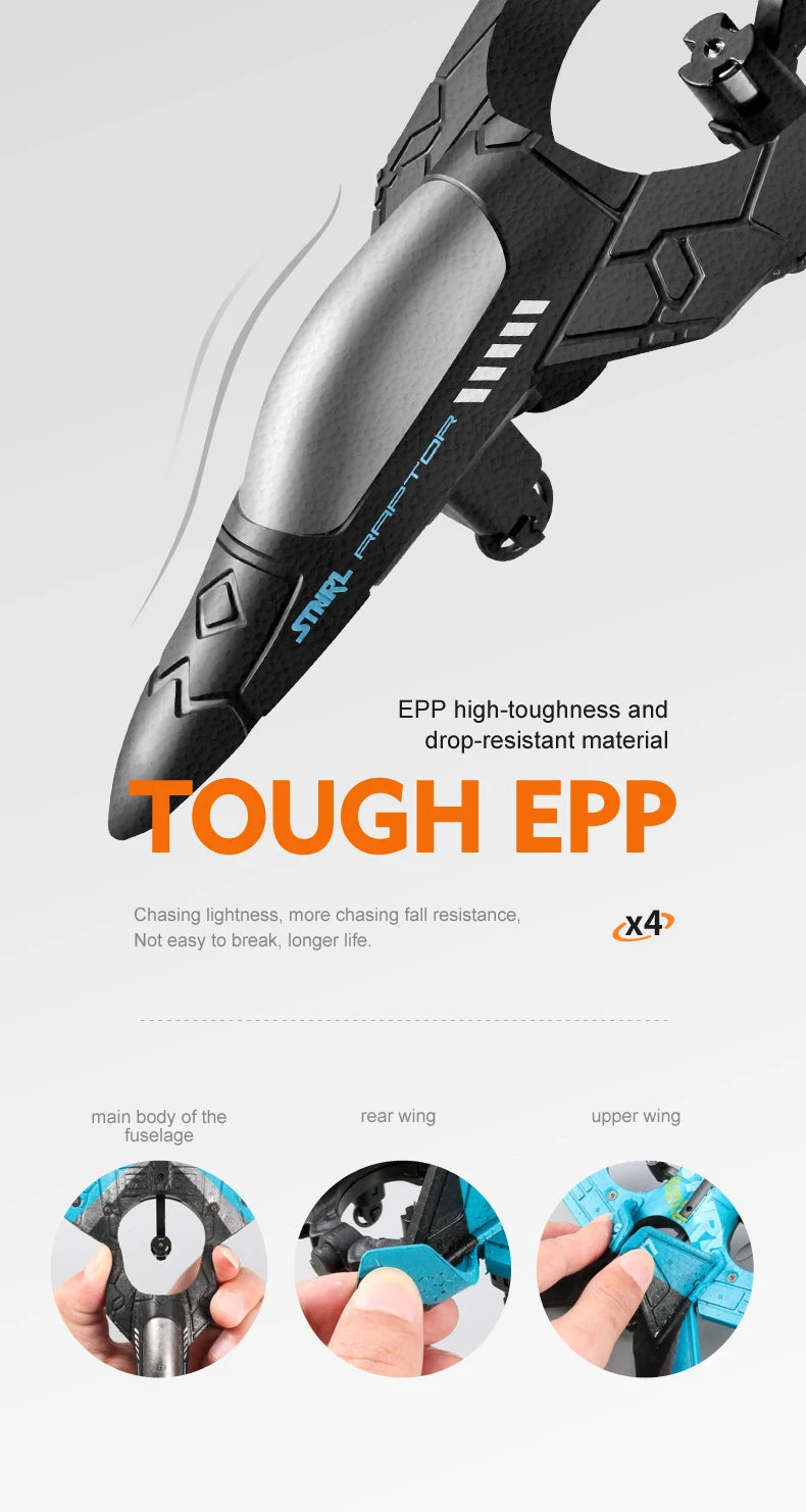 V17 RC Remote Control Airplane, EPP high-toughness and drop-resistant material TOUGH EPP .