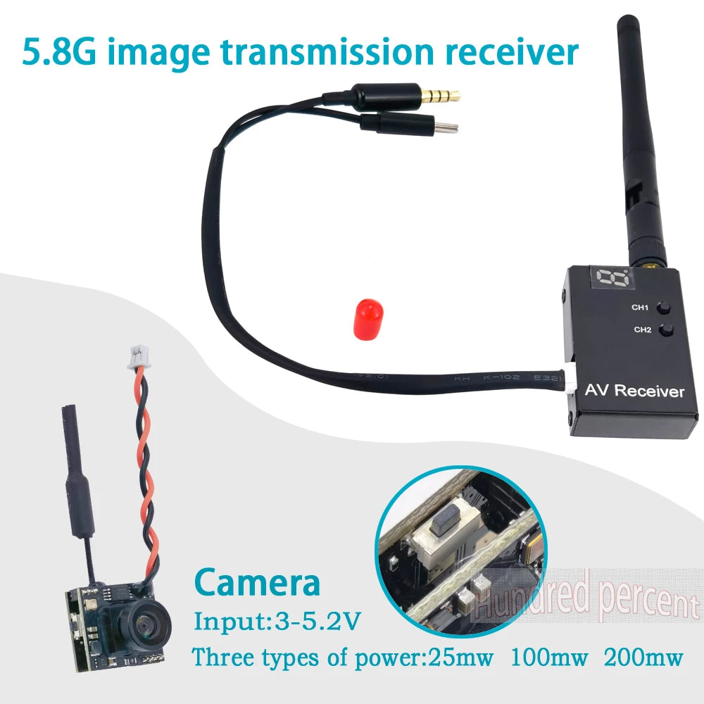 Radiolink RC8X 2.4G 8 Channels Radio Transmitter, 5.8G image transmission receiver CHI Ch2 0O 0921 AV Receiver