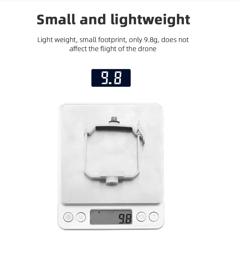 Top Extension Camera Bracket Mount Holder for DJI MINI 3 Pro Camera Holder for Insta360 Go 2 Drone Accessories 16 small and lightweight, does not affect the flight of the drone . only 9.8g,