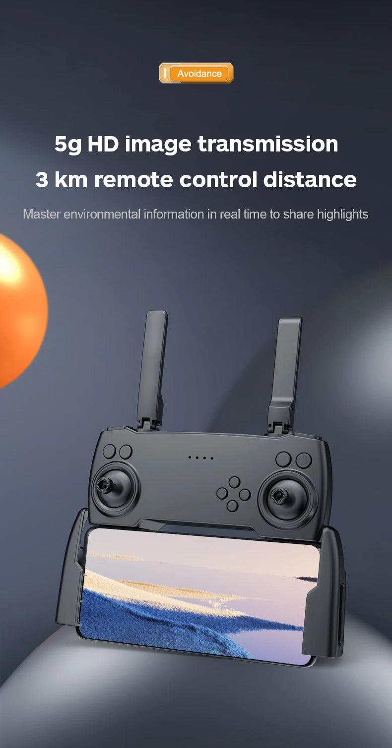 KBDFA NEW P7 Mini Drone, avoidance 5g hd image transmission 3 km remote control distance