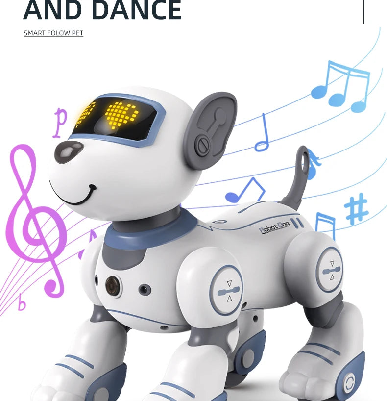 Funny RC Robot Electronic Dog Stunt Dog, @Touch the head of the dog, it will make cute moves, sounds and interact with