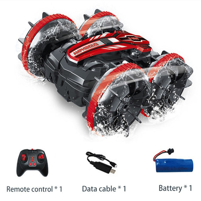 2.4जी उभयचर स्टंट - रिमोट कंट्रोल वाहन डबल साइडेड रोलिंग ड्राइविंग नई तकनीक आरसी वाहन बच्चों के इलेक्ट्रिक खिलौने