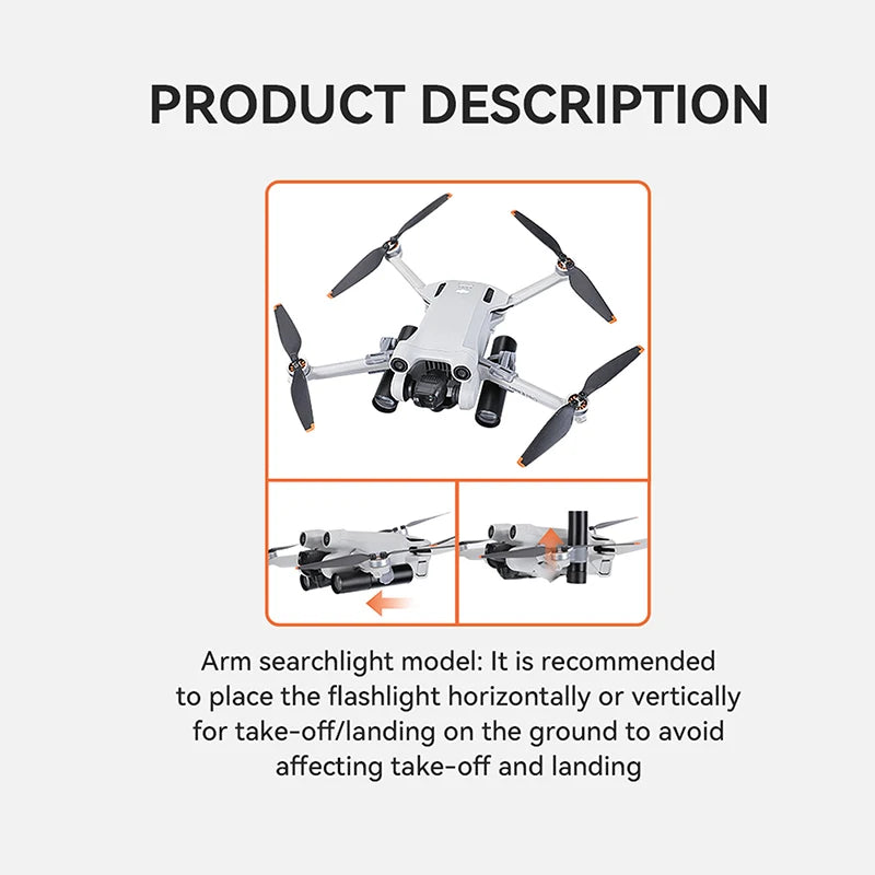 Night Light For Dji - Landing gear Lipo lithium battery flashlight searchlight night light for dji mini 3 pro drone Accessories 26 Night Light For Dji, it is recommended to place the flashlight horizontally or vertically for take-off and landing on