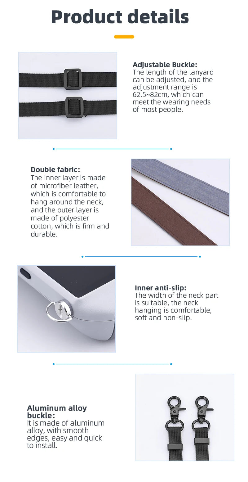 Lanyard for DJI MINI 3 Pro - Smart Remote Controller Neck Strap Safety Strap Belt Sling for DJI RC/RC PRO Drone Accessories 19 Lanyard for DJI MINI 3 Pro, the length of the lanyard can be adjusted, and the adjustment range is 62.5