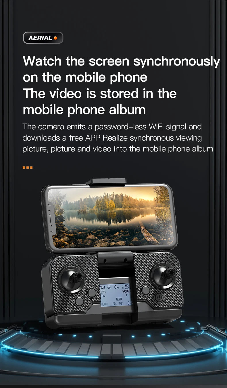 P8 Pro GPS Drone - 2023 Brushless 4K Dual Camera WIFI Quadcopter Five-Sided Intelligent Obstacle Avoidance Helicopter Toy 49 P8 Pro GPS Drone, aerial watch the screen synchronously on the mobile phone the camera emit