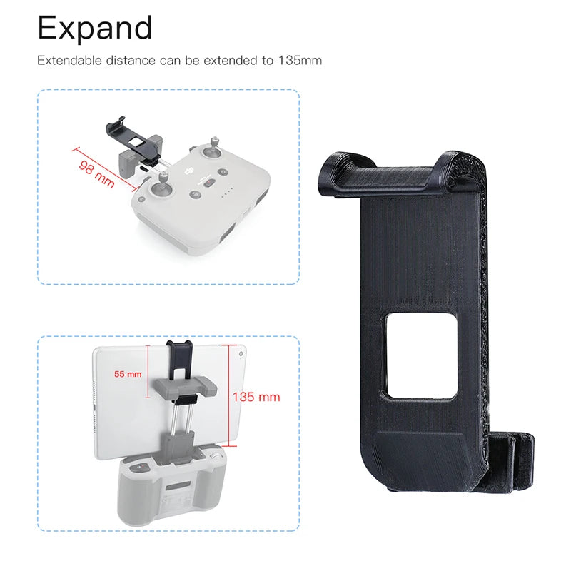 Expand Extendable distance can be extended to 135mm 98 55 Mm 1