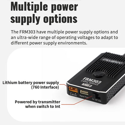 FRM3O3 have multiple power supply options and an ultra-wide range of operating voltage