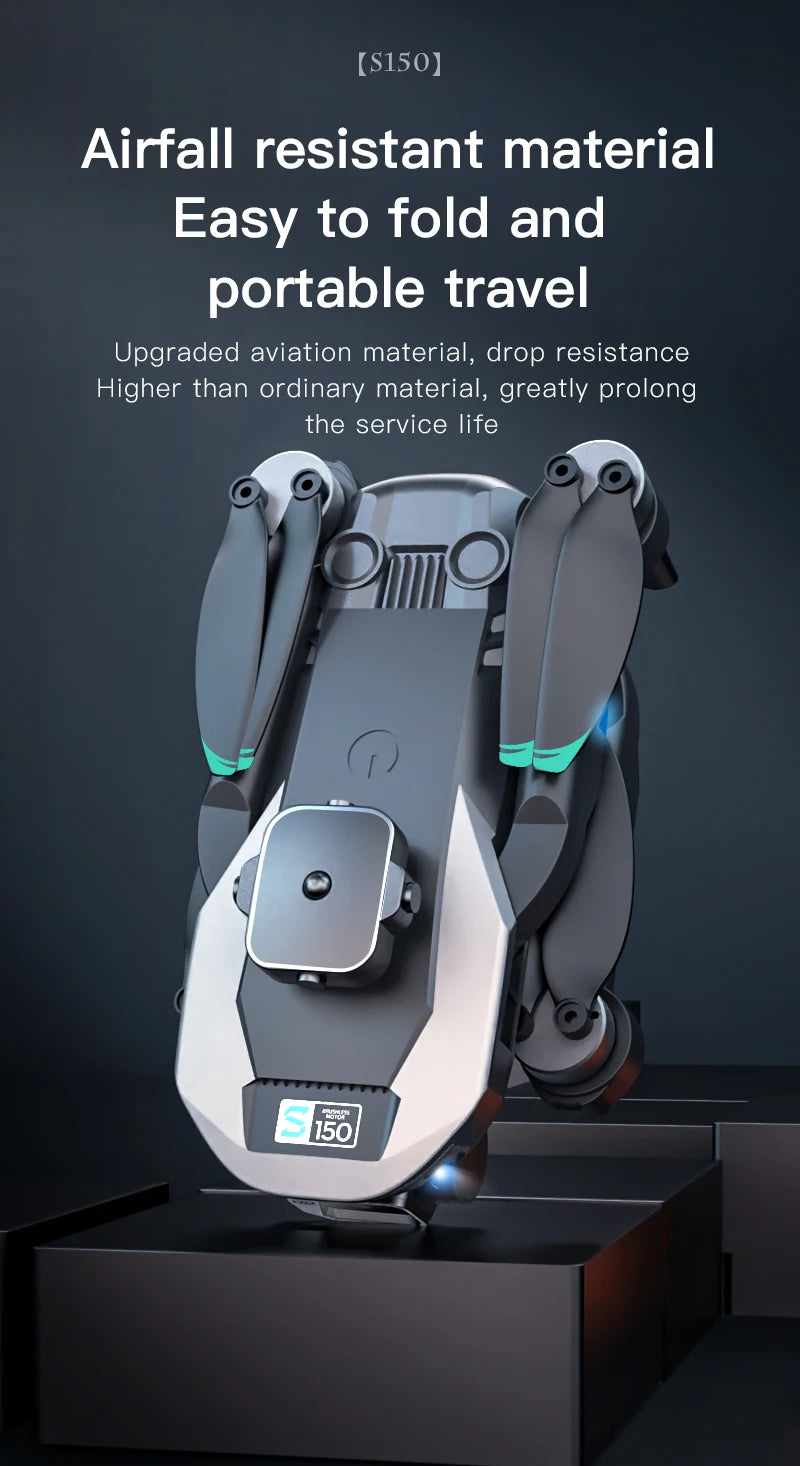 S150 Drone, airfall resistant material easy to fold and portable travel upgraded aviation material 