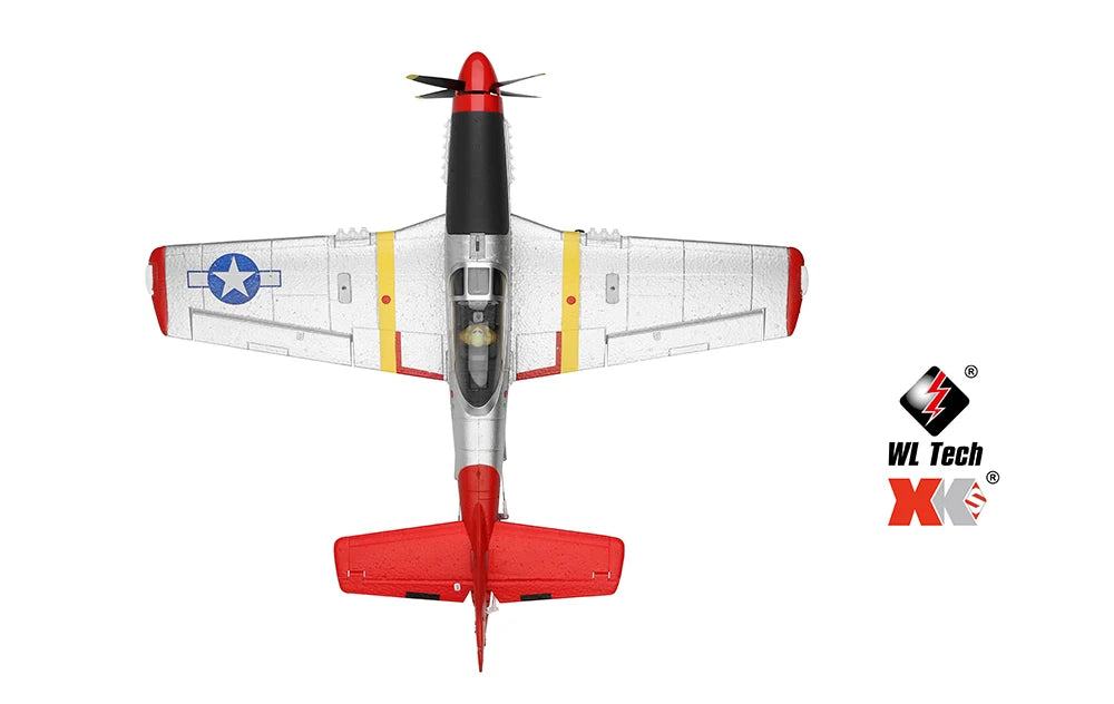 WLtoys A280 Brushless Motor RC Airplane, the remote control can also control the lights with one click