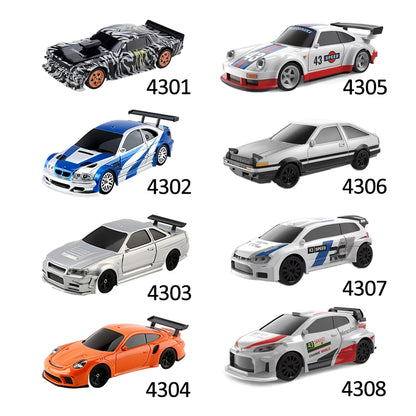 Upgraded Gyro 1/43 RC Drifting Car, Upgraded Gyro 1/43 scale RC drifting car with 4WD and high speed