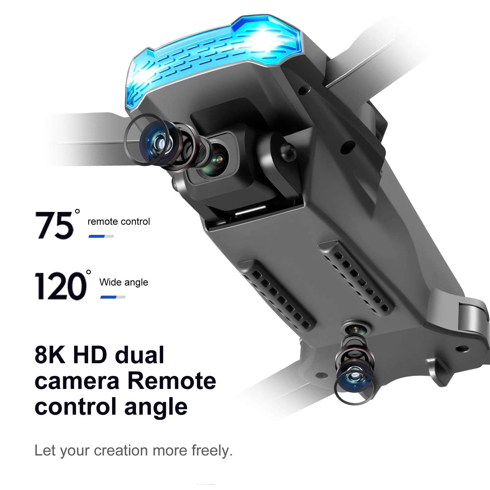 QJ S106 GPS Drone - 8K HD Professional Dual Camera Anti-shake gimbal Brushless Motor 181g RC helicopter Foldable Quadcopter 34 QJ S106 GPS Drone, 75 remote control 120 wide angle 8k hd dual camera remote