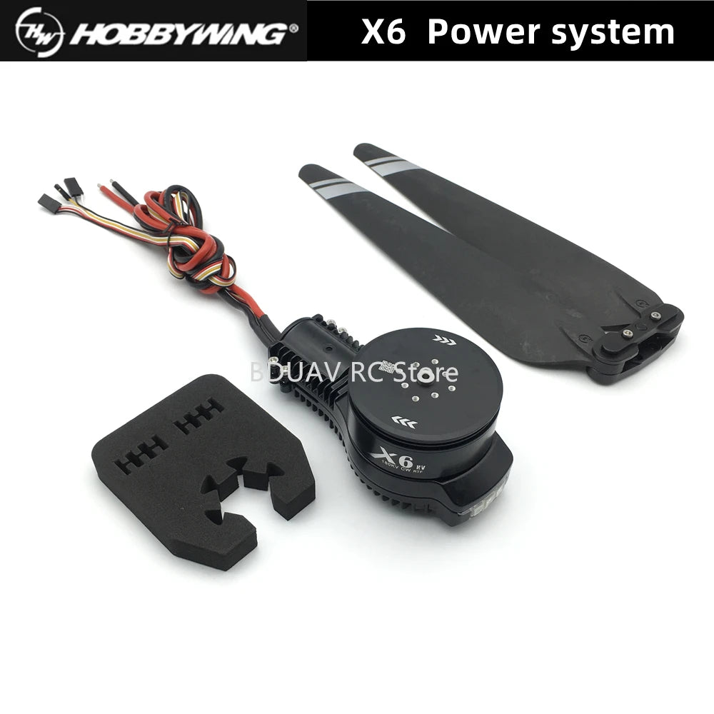 Hobbywing X6 Power System, Hobbywing's X6 Power System for agricultural drones with 10kg motor ESC.