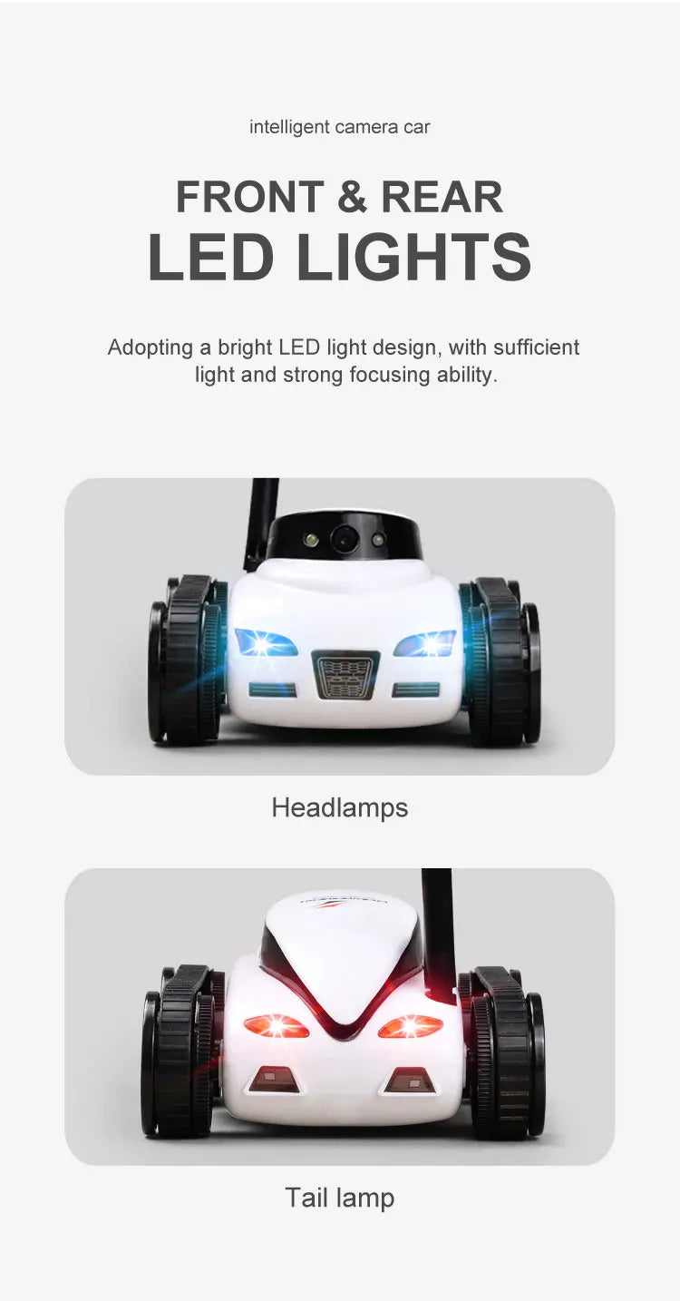 intelligent camera car adopts a bright LED light design, with sufficient light and strong focusing