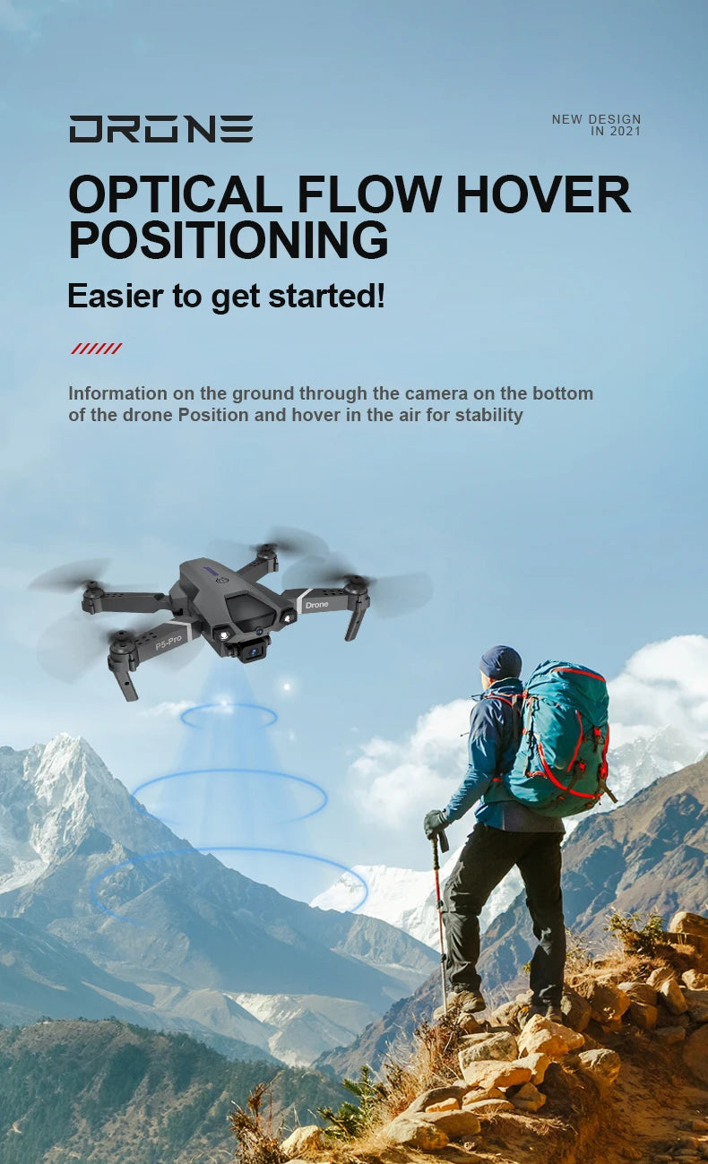 P5 Pro Drone - 2023 New Drone 8k HD Camera 5G WiFi Fpv ESC Aerial Photography RC Quadcopter Optical Flow Fixed Height Folding Dron Aircraft Toy 20 P5 Pro Drone, new design drzne in 2021 optical flow hover