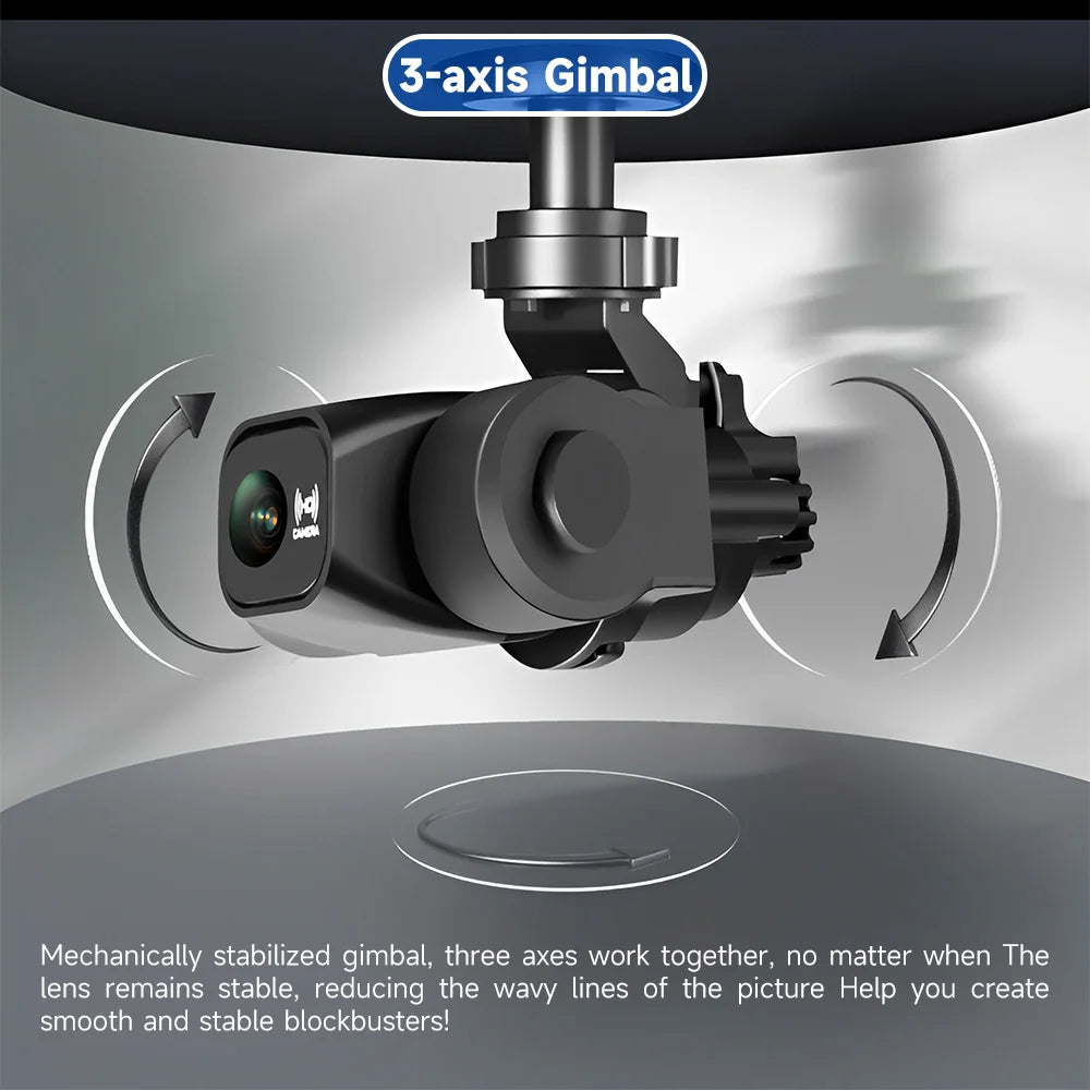 RG106 /RG106 Pro Drone - Camera 4K HD GPS Profesional Obstacle avoidance With 3Axis Brushless 8K HD RC Helicopter 5G WiFi Fpv Quadcopter Professional Camera Drone 36 RG106 /RG106 Pro Drone, three axes work together, no matter when The lens remains stable, reducing the