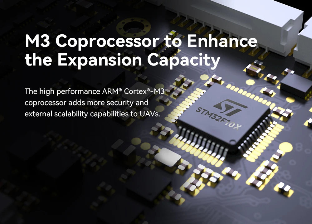high performance ARMe Cortexe-M3 coprocessor adds more security and