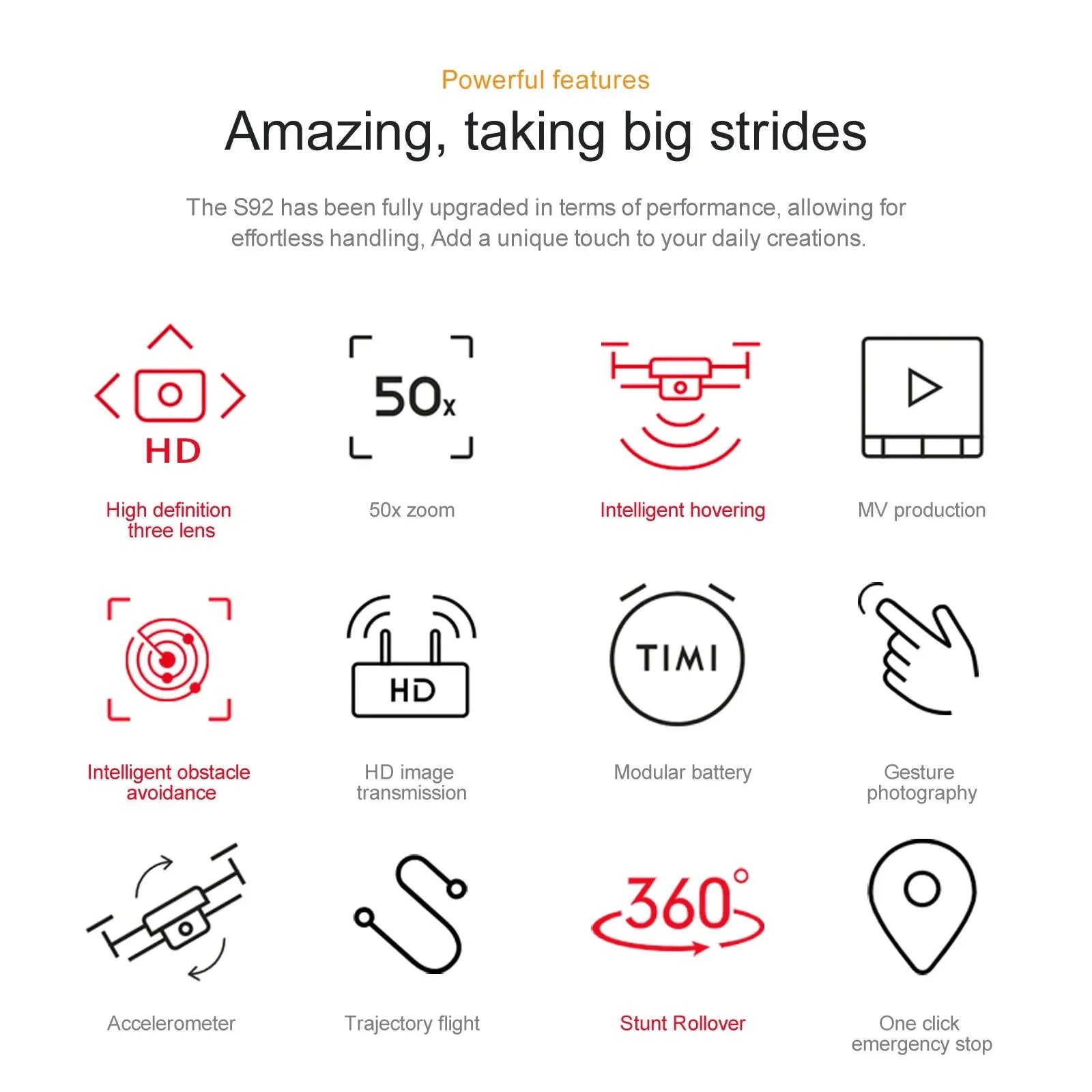 S92 Drone - HD 4K Camera Drone with High Grip, Foldable, Mini RC, WiFi, Aerial Photography, Four-wheel Vehicle, Toys, Helicopter Camera 16 S92 Drone, the s92 has been fully upgraded in terms of performance,