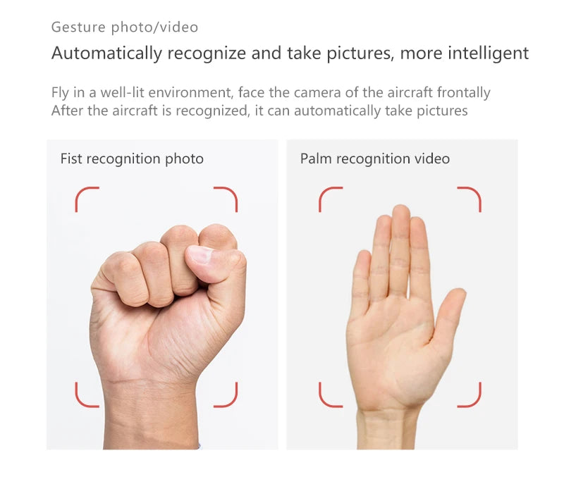 XKJ E99 RC Mini Drone - 4K 1080P 720P Dual Camera WIFI FPV Aerial Photography Helicopter Foldable Quadcopter Dron Toys 38 XKJ E99 RC Mini Drone, gesture photo/video automatically recognize and take pictures, more intelligent fly in