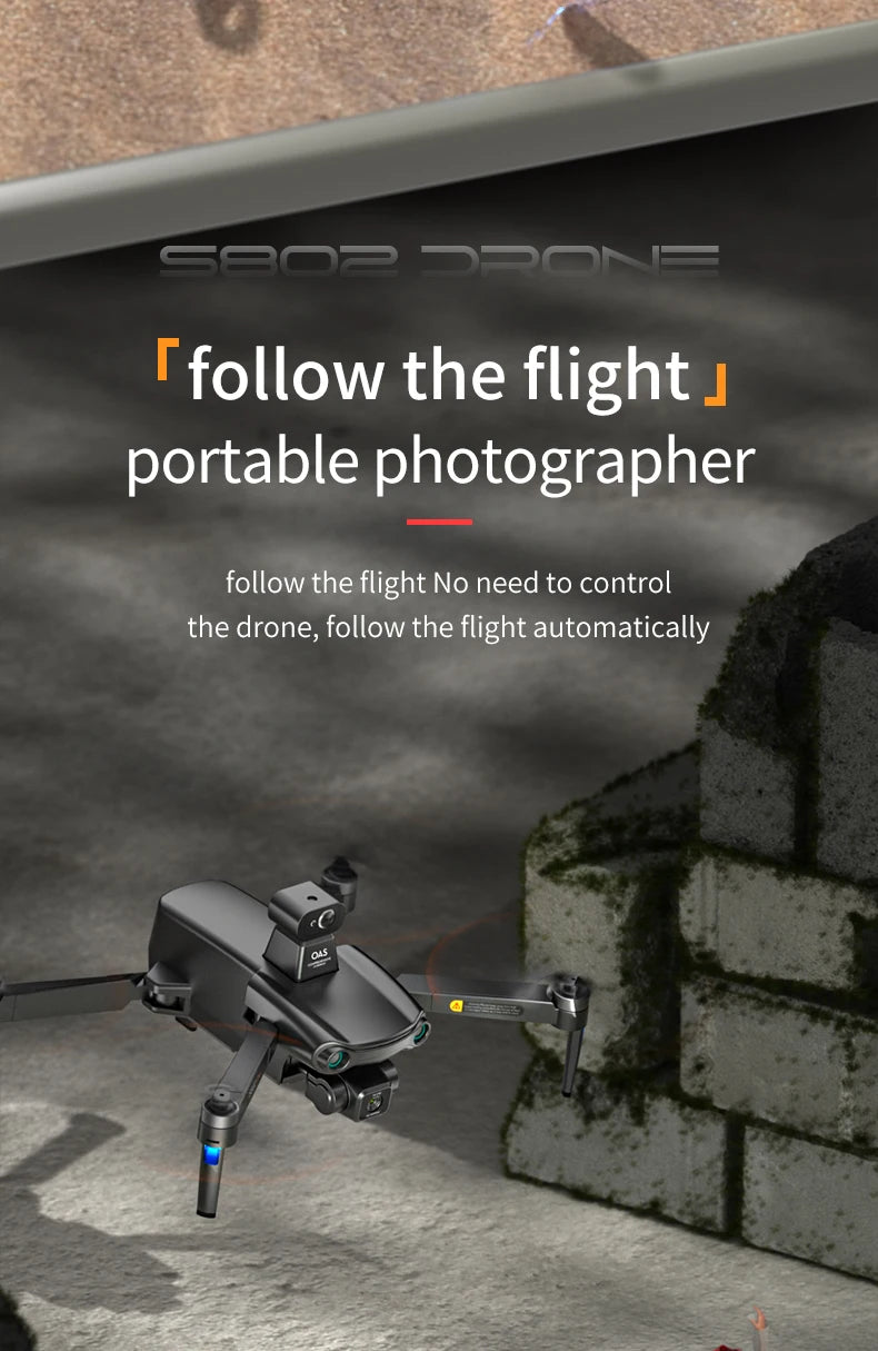 2024 New S802 GPS Drone, 'follow the flight portable photographer follow the flight No need to control