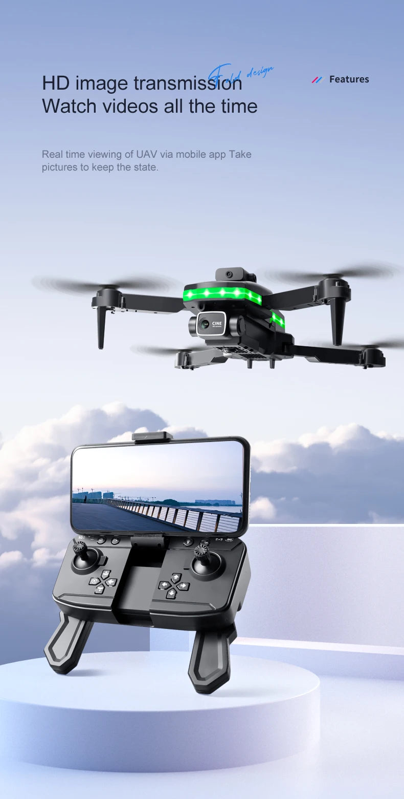 S160 Mini Drone, desigr hd image transmission features watch videos all the time