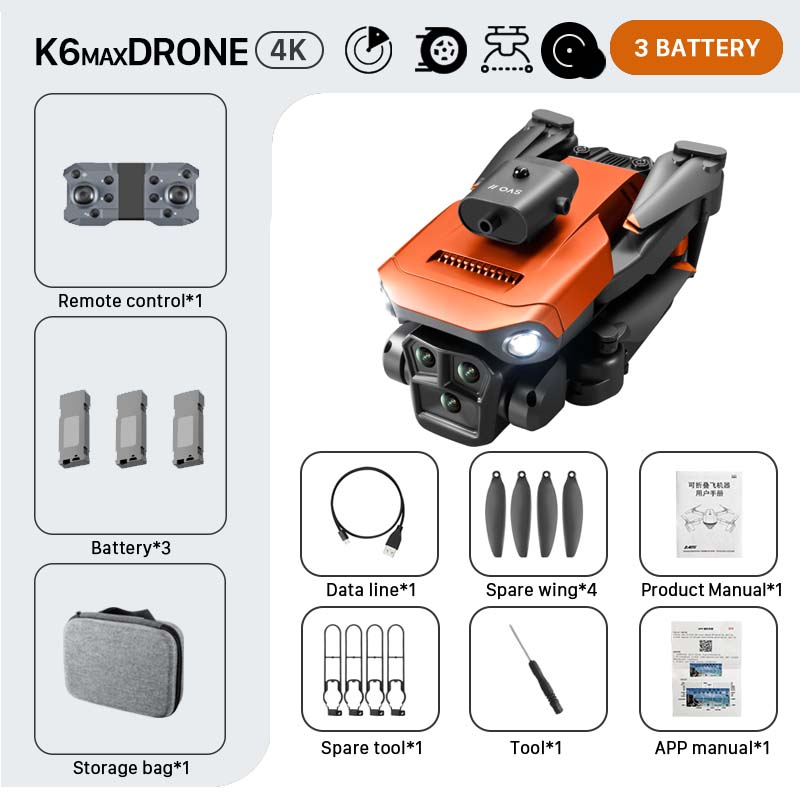 K6 Max Drone, K6MAXDRONE 4K 0 4 3 BAT