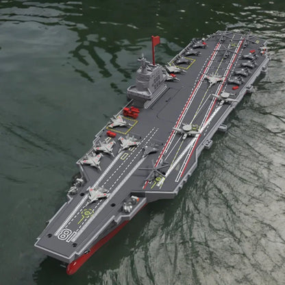 S19 RC Aircraft Carrier Warship Remote Control Boat & Ship, Dual Motor, 2.4G, 40cm DIY Kit, 30min Runtime, CE