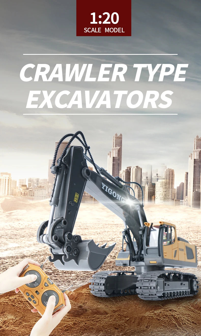 1:20 RC Excavator Dumper Car, 1.20 SCALE MODEL CRAWLER TYPE EXCAVATORS