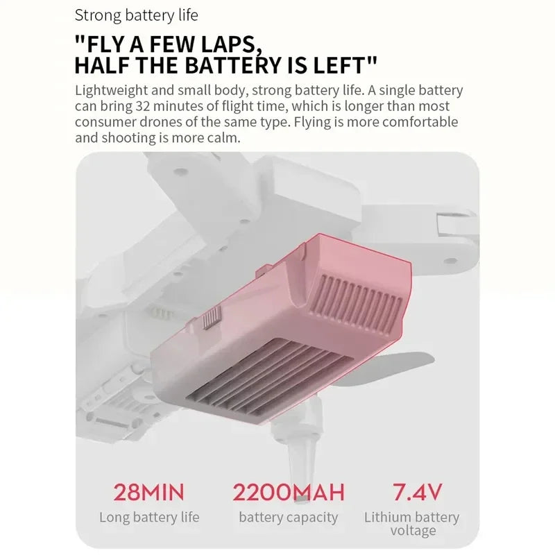 L900 PRO MAX Drone Battery, Strong battery life allows for a few laps, with half the battery left. Lightweight and compact design ensure strong power retention. A single battery provides up to 32 minutes of flight time, exceeding many consumer drones of similar type.