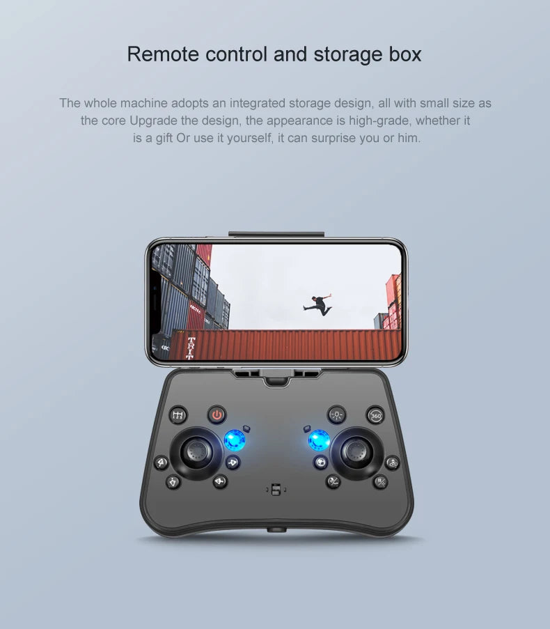 V26 Mini Drone - 4K Professinal with Camera HD 4K Four-sided Obstacle Avoidance WIFI FPV Height Hold RC Quadcopter Dron Gift Toys 27 V26 Mini Drone, the whole machine adopts an integrated storage design, all with small size