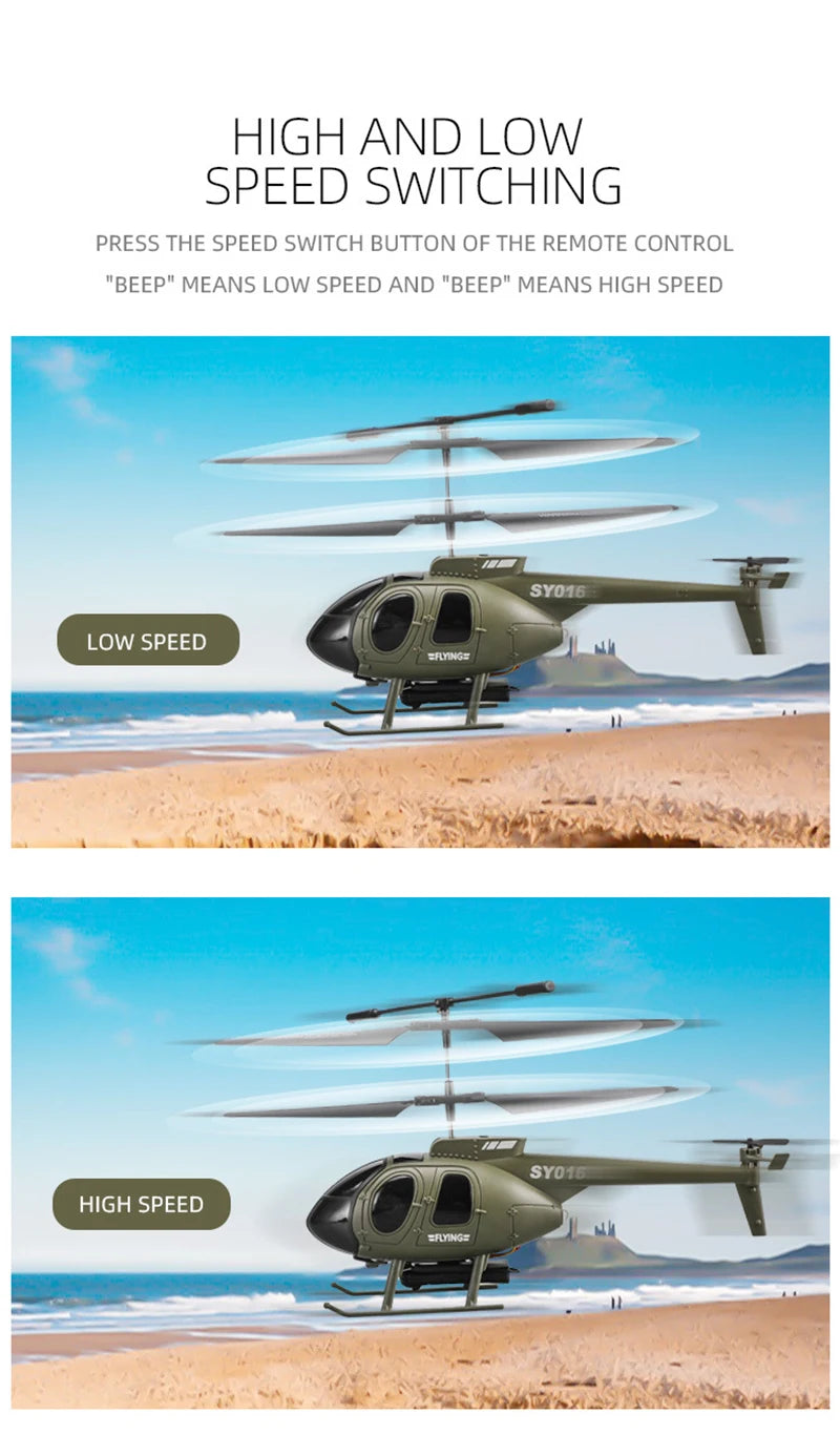 SY61 Rc Helicopter, HIGH AND LOW SPEED SWITCHING PRESS THE SLIDE SW
