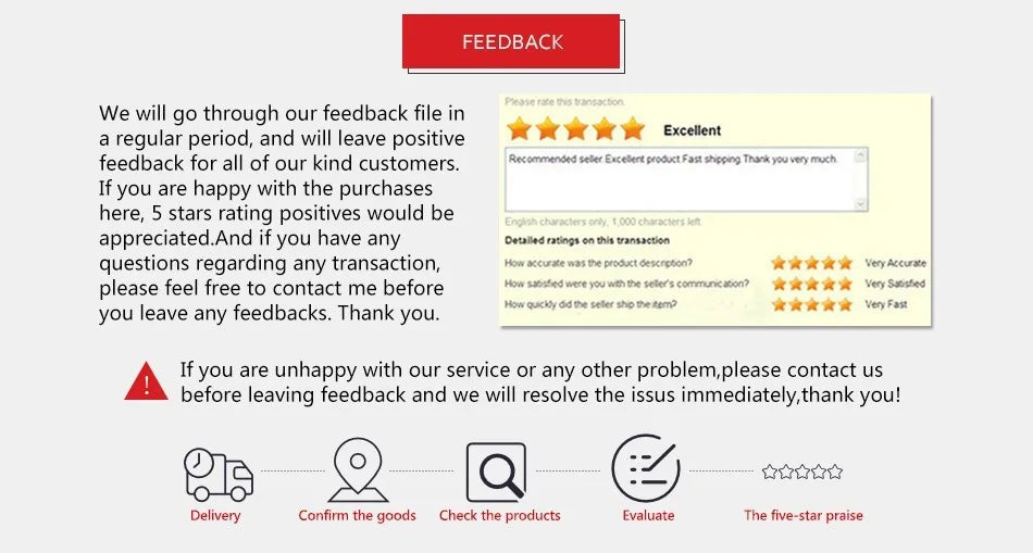 feedback we will go through our feedback file in regular period; and will