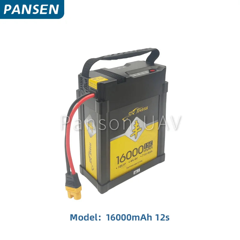TATTU 44.4V 16000mAh 15C 12S 710.4 Wh Lithium-Polymère Rechargeable Batterie lipo batterie pour EFT BRICOLAGE RC Drone AÉRONEF S Agriculture Drone Battery 8 RC Parts & Accs : Batteries - LiPo Quant