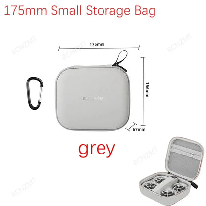 The kit includes a small storage bag for DJI NEo drone accessories.