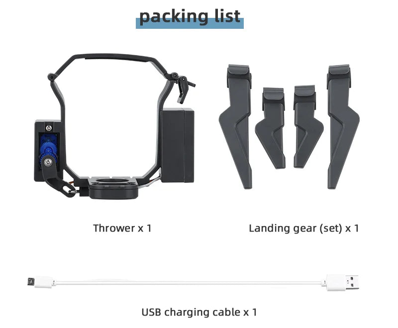 Airdrop System for DJI Mavic 3/2 Pro Zoom AIR 2 Mini 2/Mini 3 Drone Fishing Bait Wedding Ring Gift Deliver Life Rescue Thrower 83 3.8*5.8*1.5cm (remote control)