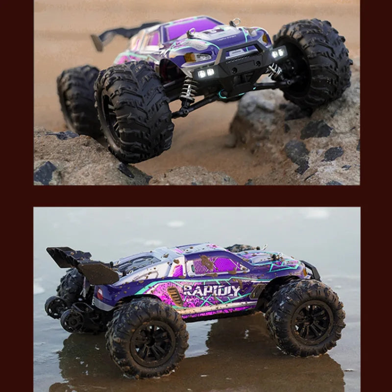 Rc Car, 4WD system and strong grip make sure the RC car can conquer all terrains, such