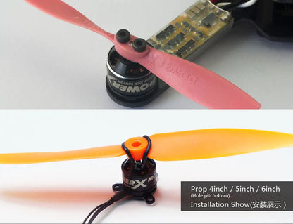 PowerX MC1106 3800KV 1S–2S Brushless Motor, PowerX MC1106 motor kit includes 5A ESC and 5030 propeller, ideal for micro RC planes.